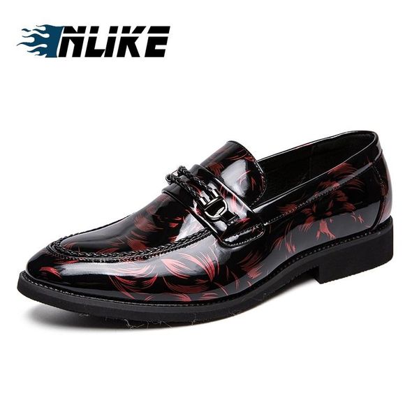 

patent leather men leather formal shoes men oxford shoes for dress, Black