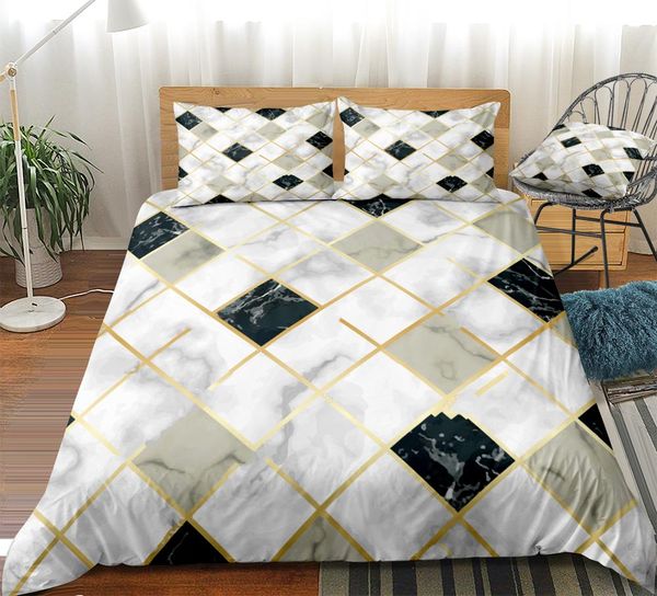 

плед комплект постельных принадлежностей marble texture пододеяльник set 3 шт современные постельное белье покрывало мальчики девочки домашн