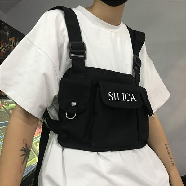 

fashion chest rig bag hip hop streetwear functional package bag tactical chest bags shoulder kanye west hot