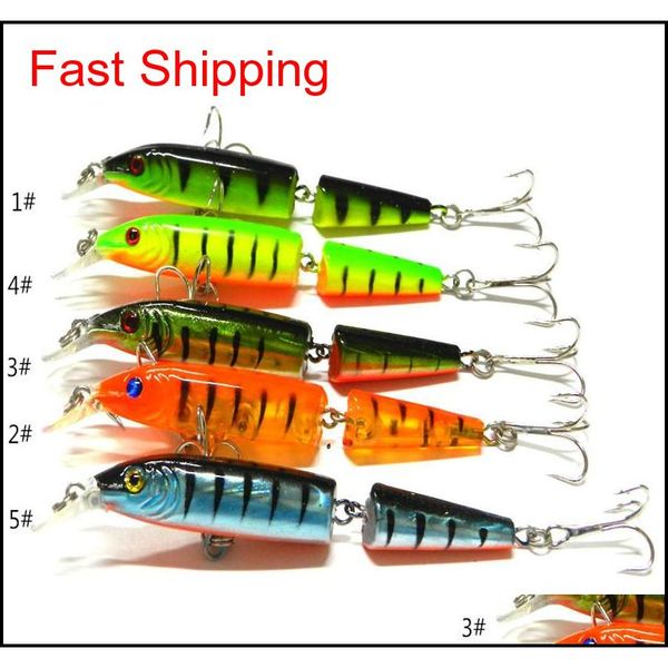 

2 sections fishing minnow lure artificial bait with treble hooks 10.5cm 9.6g plastic hard ba qylheb buy_home