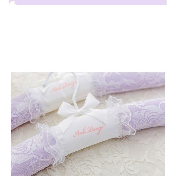 

10pcs grade pretty pink purple lace satin padded clothes hanger, elegant lace wedding dress hanger for bride bbyifc