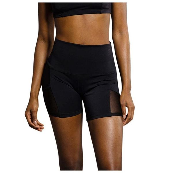 

women short leggings solid color strethcy fitness leggings tight sports patchwork yoga pants shorts gimnasio mujer #05, White;red