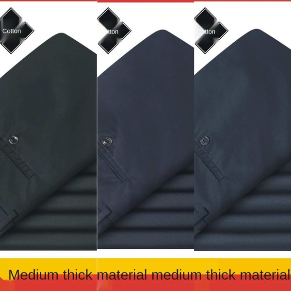 

men's autumn and winter medium thick business men's straight tube lycra cotton casual pantstrousers casual pants blended slim fit, Blue