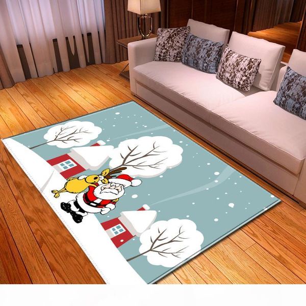 

merry christmas living room carpet home decor children play mat santa claus cartoon parlor bedside area rug