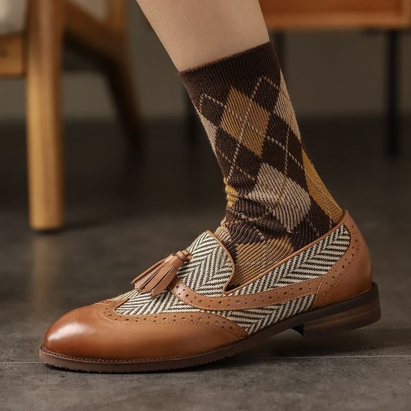 

2021 female new spring genuine leather squared party shoes woman size 34-40 72ny, Black