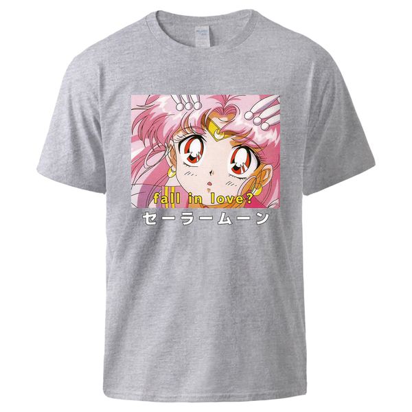 

sailor moon mens summer short sleeve cool fashion swear japan anime cartoon hooded sweatshirt hoodie men t shirt