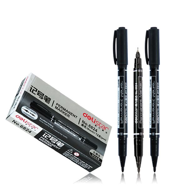 

3pcs/pack twin tip permanent markers fine point ( black blue red ) ink 0.5mm-1mm