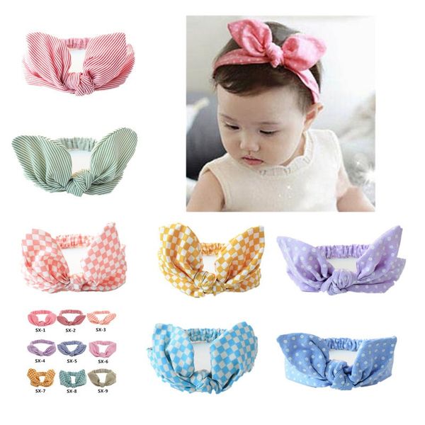 

baby girls headband soft bow knot turban nylon hair bands baby hair accessories for children headwear 0650, Black;brown