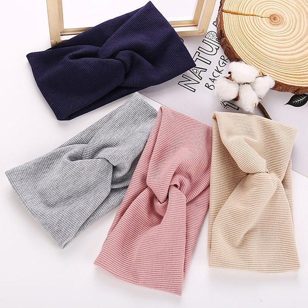 

1pcs fashion hair accessories for women girl european style elastic knot cross headbands wide side sports 4colors1