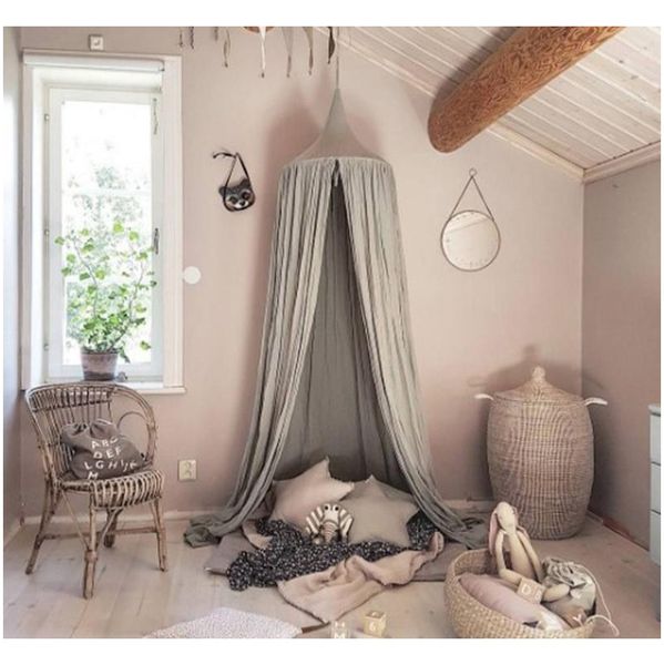 

wholesale- kid bed canopy bed curtain round dome hanging mosquito net tent curtain moustiquaire zanzariera baby play jllkns mx_home