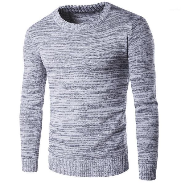 

2020 autumn and winter new style men slim fit crew neck pullover sweater warm cotton knitwear long sleeve knit low waist jersey1, White;black