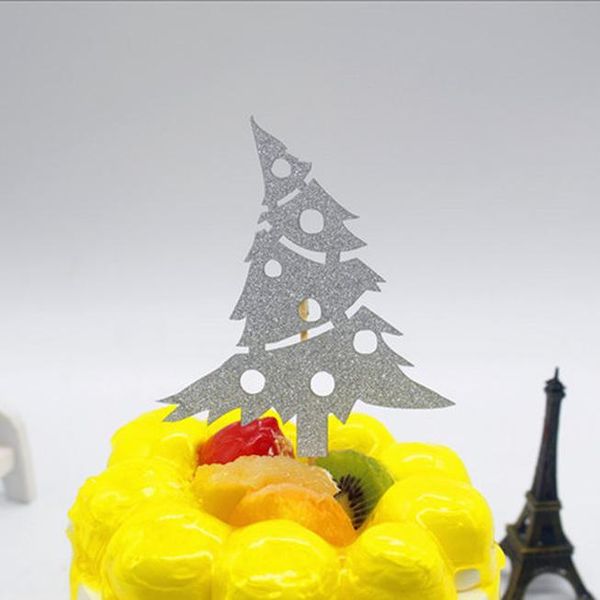 

1шт рождественской елки торт флаги merry christmas cake flag топпер несколько цветы для xmas party нового года торт выпечки украшение sqckgs