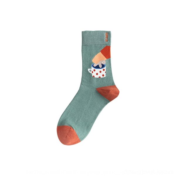 

29jt3 нового хлопка мода носки осенью и nn3zd wintermen в женских и средней трубке sockscreative sockscouple странно мода носков socksc, Black