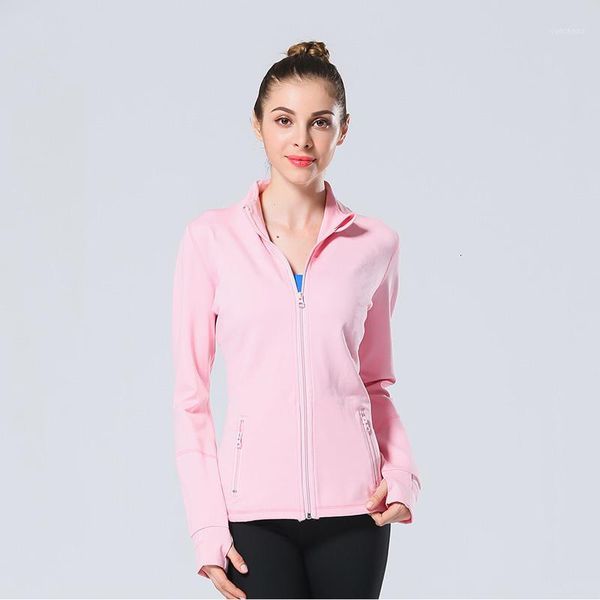 

running jackets 2021 women hooded jacket long sleeve sweatshirt ladies yoga sports zipper fitness gym shirts women's dropship1, Black;red
