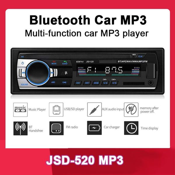 

1 din new car radio bluetooth mp3 fm/usb in dash usb port 12v car audio bluetooth handaux in radios