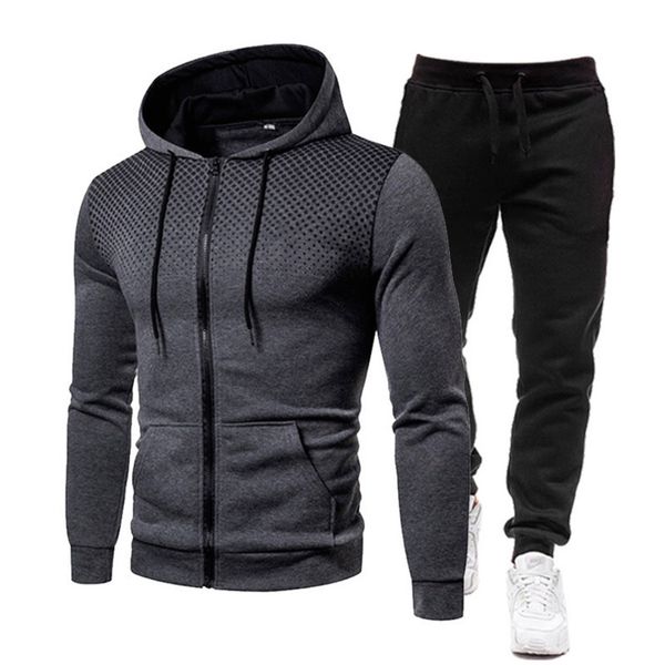 

men's hoodi, hoodi and zipper suits, fashionable street cloth., Gray
