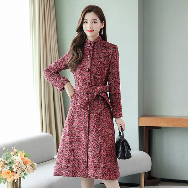

2021 women's wool coat mid-length woolen coat, new winter clothes rs4m, Black