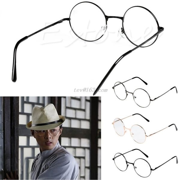 

metal retro round presbyopic reading glasses frame personality eyeglass
