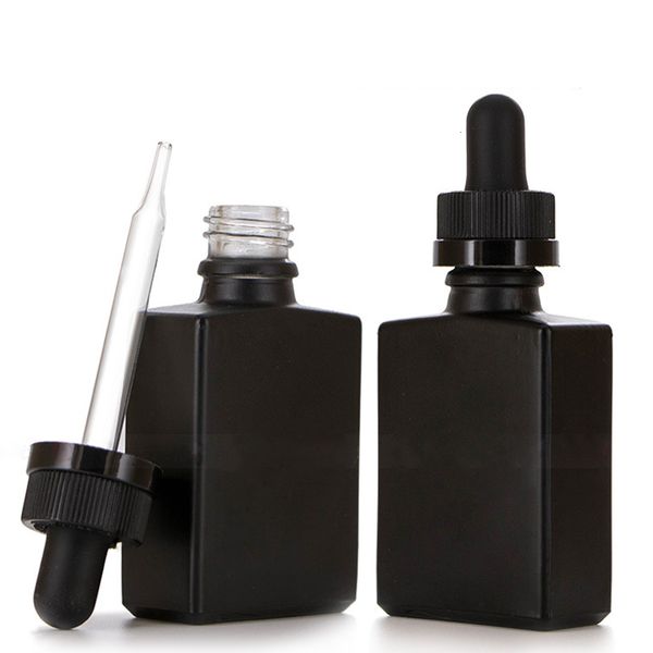 

30ml frosted glass reagent pipette dropper square essential perfume bottle smoke oil e liquid bottles