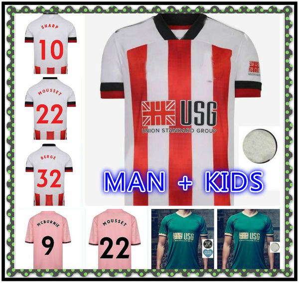 

20 21 sheffield soccer jerseys berge mousset united 2020 2021 mcburnie lundstram fleck men kids kit football shirt norwood sharp jersey, Black;yellow