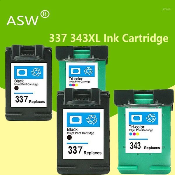 

asw 343 337 remanufactured ink cartridge replacement for 337 343 for psmart 2575 8050 c4180 d5160 deskjet 6940 d41601