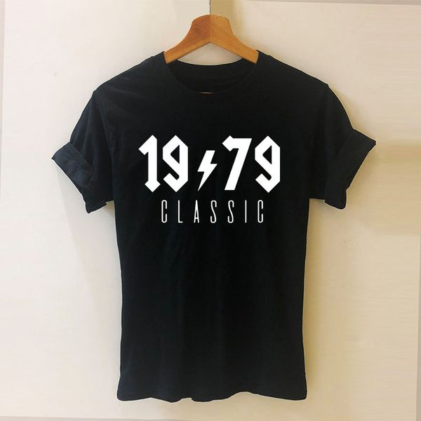 

sport 1979 40 year birthday letters print women short sleeve tshirt casual cotton hipster funny t shirt for girl lady drop ship