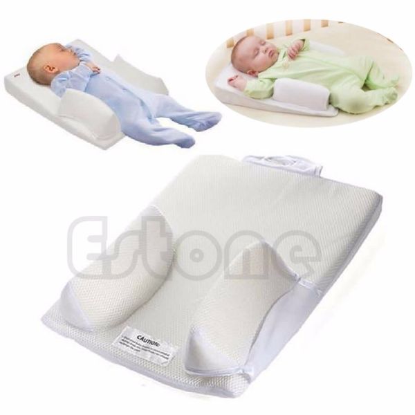 

newborn baby infant sleep positioner prevent flat head shape anti roll pillow lj201014