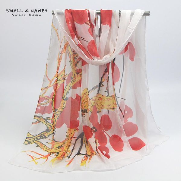 

50 * 160см новые высококачественные модные чернила живопись дамы напечатаны шифон длинный шарф, Blue;gray