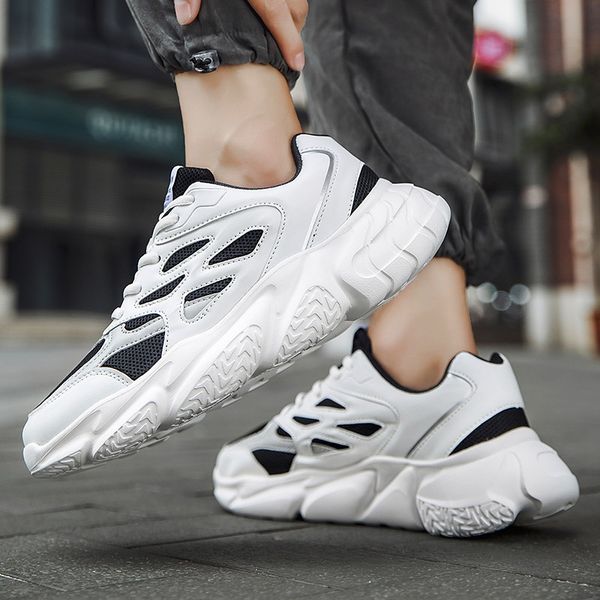 

220;2020 summer new will see breathable rent sports casual knitted shoes men's shoes, Black;brown