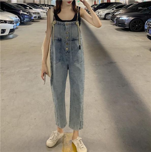 

the new spring and summer 2020 single-breasted jean with jean straps1, Blue