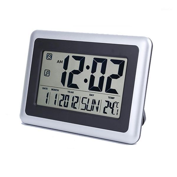 

creative clock mute table mounted calendar electronic clock lcd alarm1