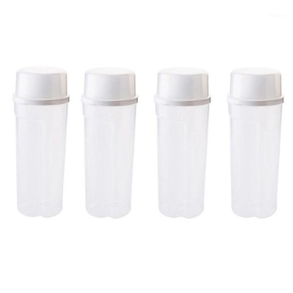 

storage bottles & jars 4pcs clear plastic - with lids for home 2000ml white1