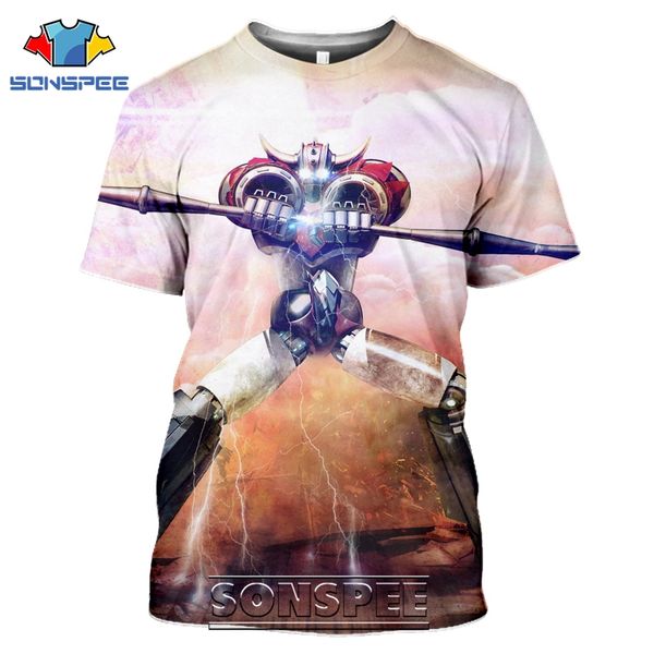 

goldorak vintage anime 3d print shirts anime harajuku horror men clothing