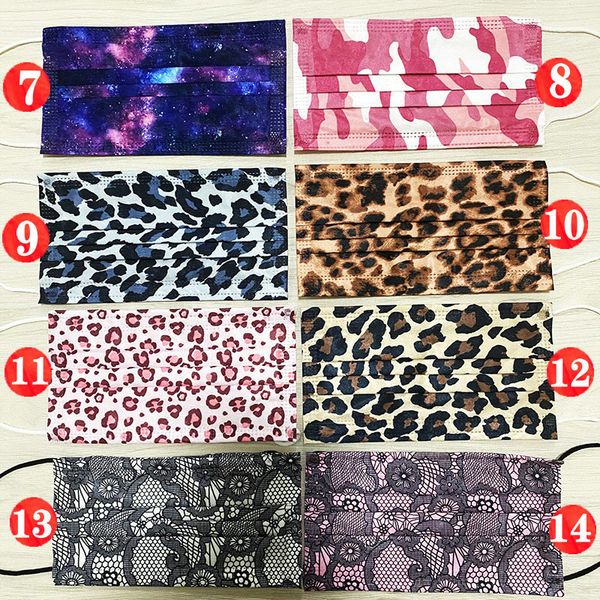 

mask luxury printing disposable fashion designer face masks retail package non-woven anti-dust high quality