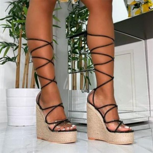 

sandals spring 2021 wedge, Black