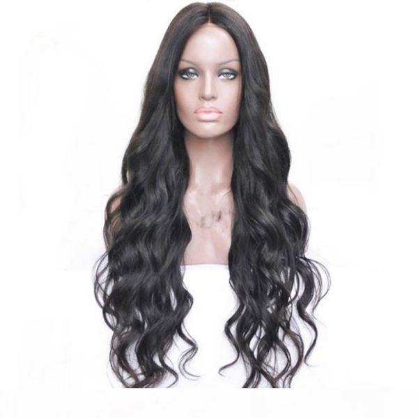 

body wave lace front human hair wigs for women with baby hair brazilian remy hair lace wigs pre-plucked part, Black;brown