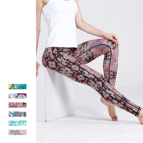 

yoga outfits urgot women flower pant high waist sports leggings sport trousers sportswear workout fitness pants running leggings1, White;red