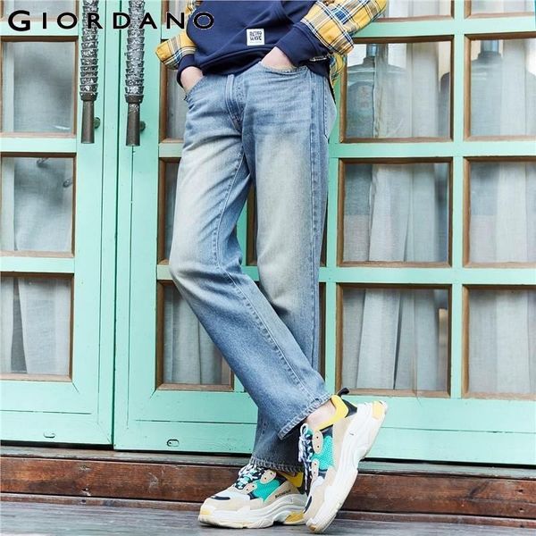 

men jeans fashion white washed denim pants full length 100% cotton calca jeans masculina middle thickness 011190931, Blue