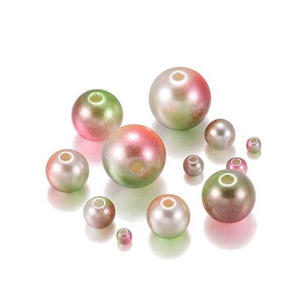 

multi size mixed 3 12mm straight hole acrylic imitation pearl rainbow color plastic abs beads diy for jewelry making accessories h jllbtt