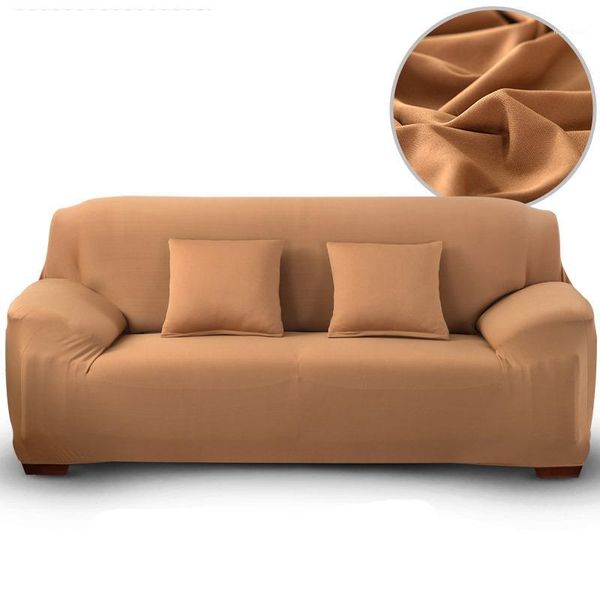 

elastic single seat sofa cover camel/purple/green universal stretch couch covers1