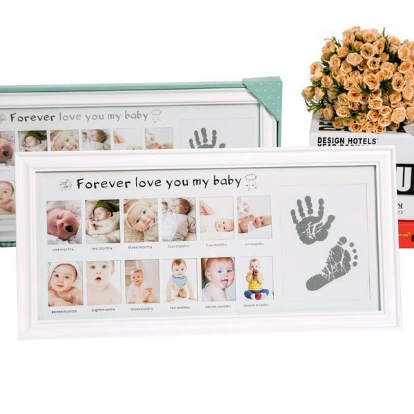 

european kids diy imprint handprint footprint p picture pictures frame kids born novelty gift carriage pframe