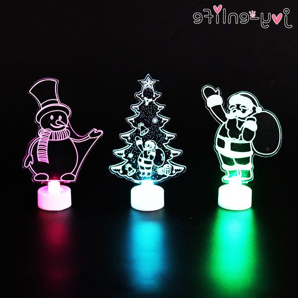 

night lamp kids for home bedroom light decor santa claus 3d led ornaments christmas decoration 2021