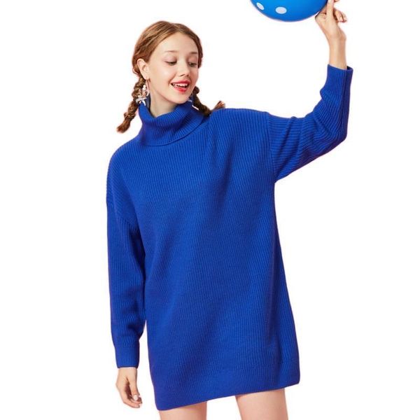 

women fitted rolled turtleneck sweater women 100% wool sweater dropped shoulder cozy style for winter drop shipping, White;black