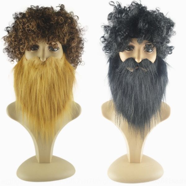 

w0yxy halloween party performance large beard props cover wig dress wig set people cover up hair santa claus set vokjg