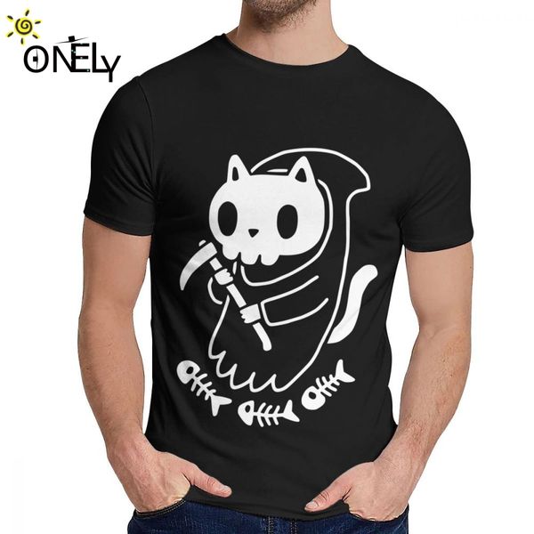 

men t-shirt reaper cat osca the grim reaper pure picture custom round collar vintage tee shirt sport hooded sweatshirt hoodie
