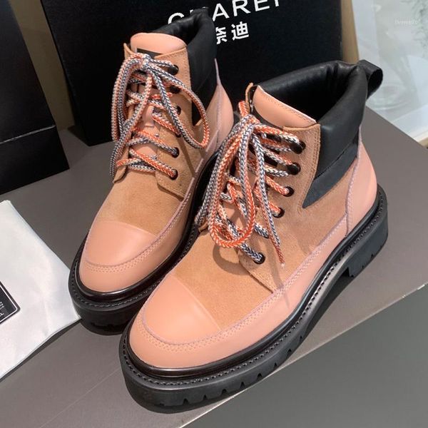 

boots french chare fashion leather short boots, sheepskin lining, stitching ground leather, the latest counter, with box1, Black