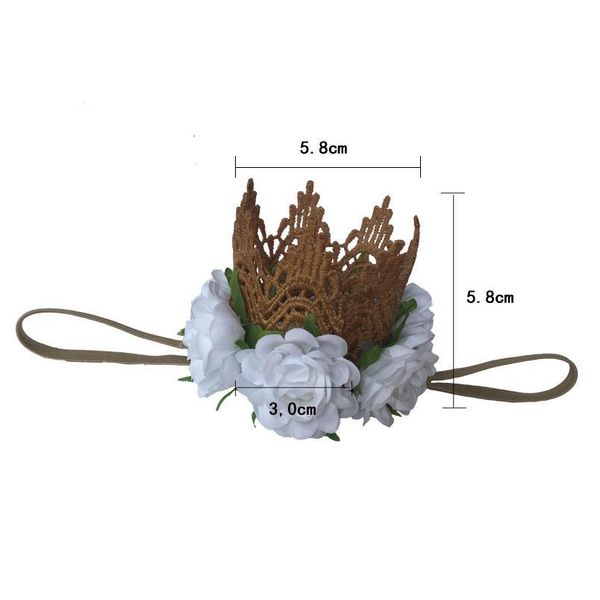 

wholesale girl lace crown headband gold crown tiara hair band princess newborn silk flower crown hairband accessory pho qylfuc