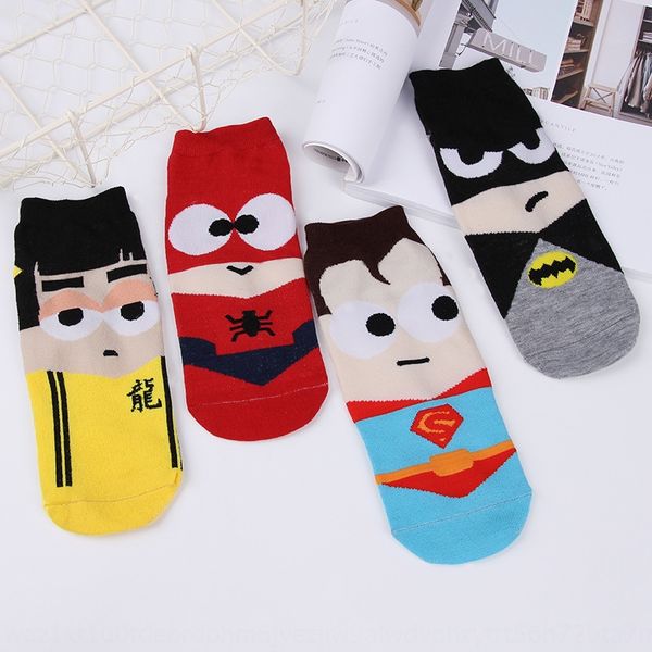 

teenagers winter all cotton and shallow mouth men's socks straight board cartoon cartoon all cotton men's socks 5xd9j, Black