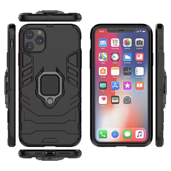 

armor phone case invisible bracket cover ring buckle anti-fall shell for iphone 12 min pro max 11 pro max xr xs x 6 7 8plus 6s plus dhl free
