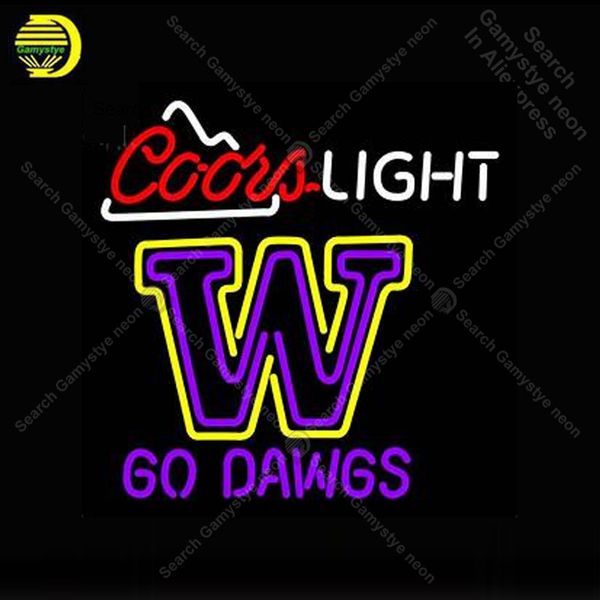 

neon sign for coors light go dawgs real glass tube store display handcraft restaurant light signs lamp anuncio luminoso lamps